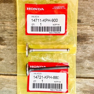 HONDA วาล์ว , วาล์วไอดี , วาล์วไอเสีย เกรดA (เกรดโรงงาน) เวฟ125 , WAVE125 R / S , WAVE125i 2007 บังลม *ระบุในตัวเลือก*