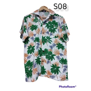 เสื้อฮาวาย S08 (ผ้าสปันเรยอน)