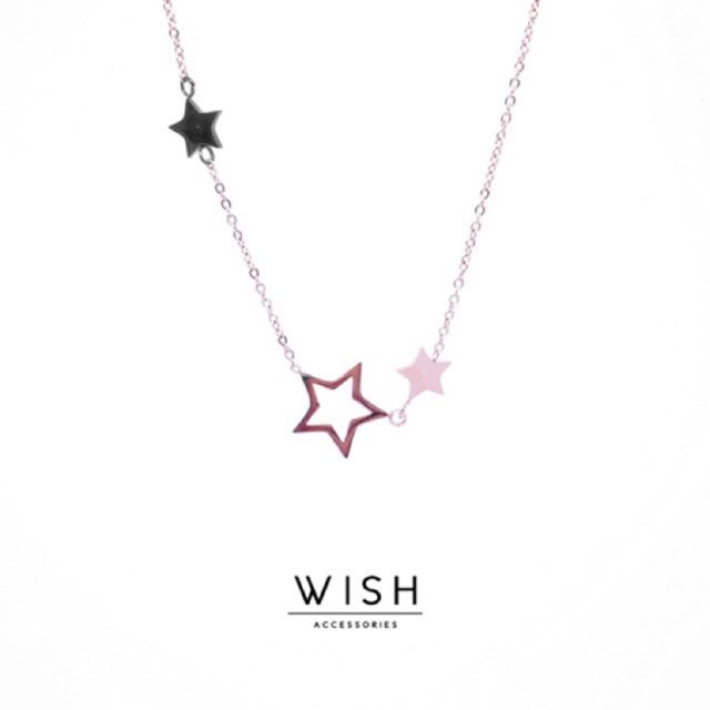 สร้อยคอรูปดาว เกรดพรีเมี่ยม (ไม่ลอก ไม่ดำ ไม่แพ้) WISH022 - Little Stars
