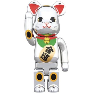 Bearbrick Lucky Cat Silver Closed Eyes 400% มี2สี