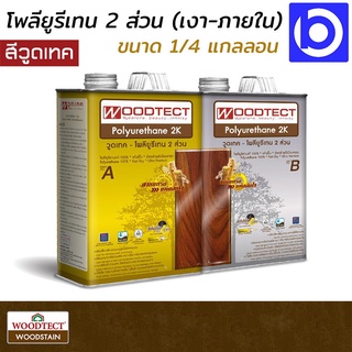 **ขายเป็นชุด* Woodtect โพลียูรีเทน 2 ส่วน สำหรับภายใน ชนิดเงา (2KI-1) A+B