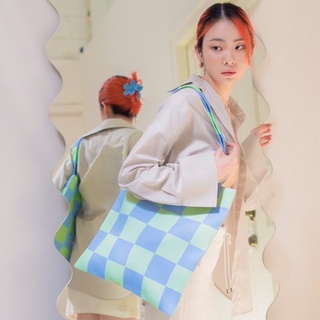 vibes.brandd☁️Checkmate BG tote bag☁️ กระเป๋าผ้าแคนวาส