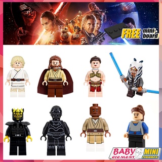 ฟิกเกอร์ Star Wars Luke Qui-Gon Jin Leia Ahsoka Tano Savage Opress Mace Windu Padme ขนาดเล็ก 8 แบบ PG8028