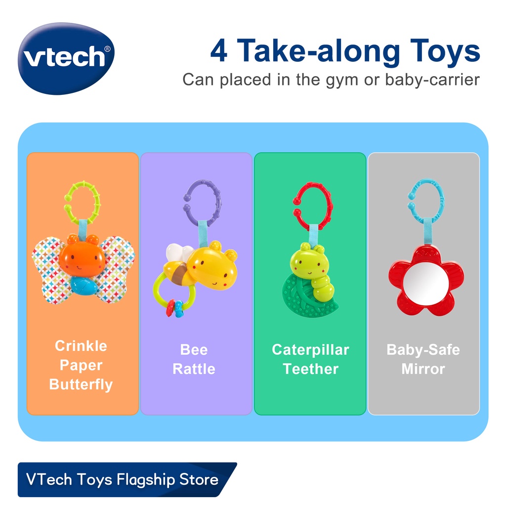 VTech Official Store 4 In 1 New Born Baby Gym Playmat Activity Gym Infant แผ่นรองคลาน เพลยิม เสื่อรองคลาน 0/3 Months
