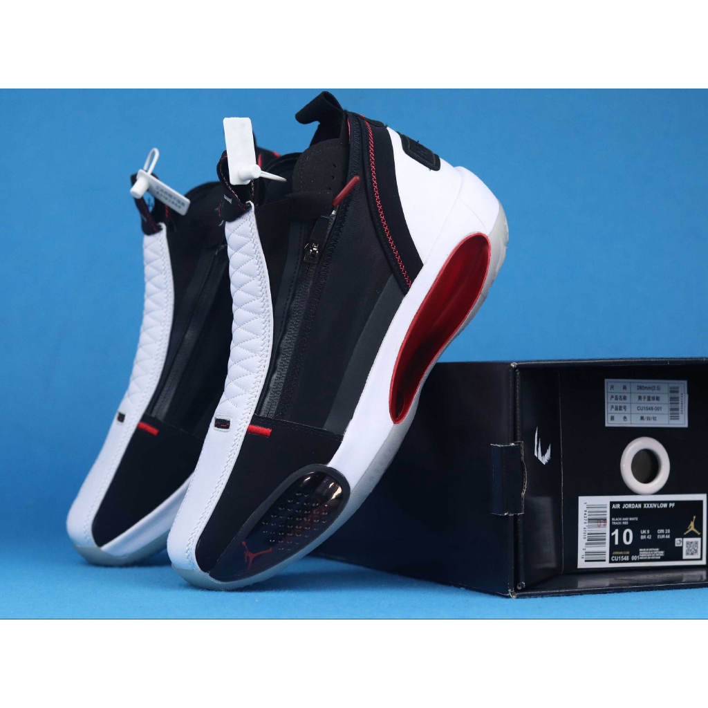 Nike Airjordan Air Jordan 34 Se Pf Bred 34 Generation รองเท าผ าใบล าลองเหมาะก บการเล นก ฬาบาสเก ตบอล Shopee Thailand