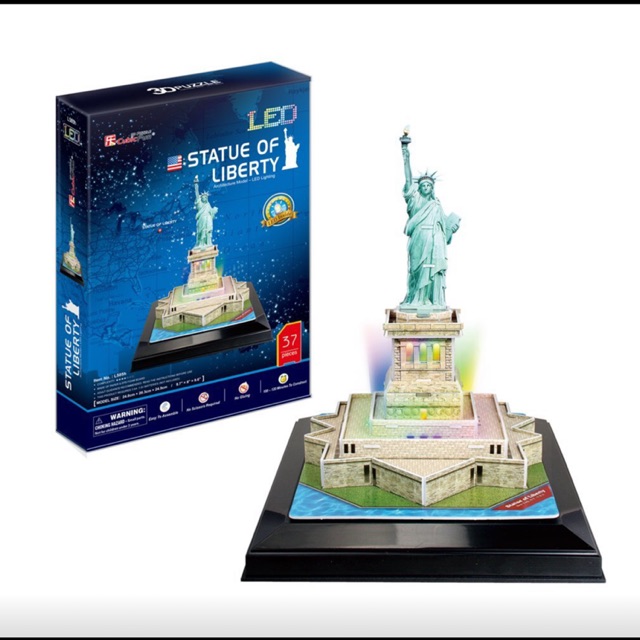 Cubicfun เทพีเสรีภาพ Statue Of Liberty พร้อมไฟLED
