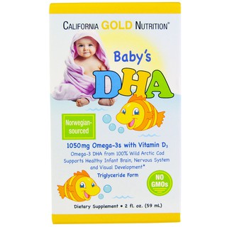 California Gold Nutrition, Babys DHA, 1050 mg, Omega-3s with Vitamin D3