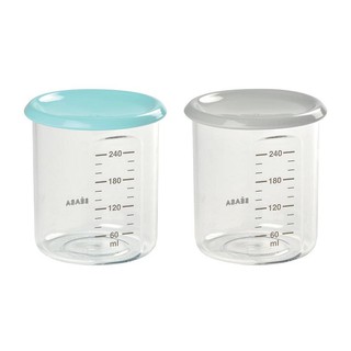 Diet products TRITAN FOOD CONTAINER SET BEABA 240ML BLUE/GRAY 2EA Mother and child products Home use ผลิตภัณฑ์การทานอาหา