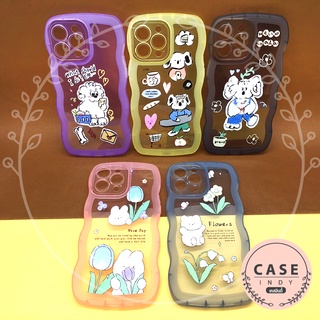 พร้อมส่งเคส 7+ 11 13 13 Pro 13 Pro Max เคสมือถือนิ่มใสกันกล้องขอบหยัก ซิลิโคน TPU ลายการ์ตูน