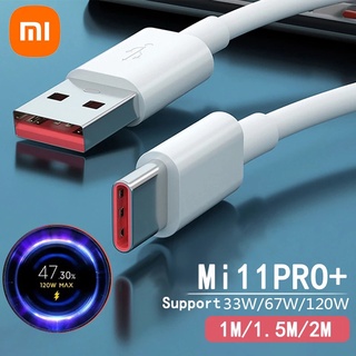 Xiaomi ของแท้ สายชาร์จ Usb Type C 6a 27W 33W 55W 67W 120w 6a Mi เทอร์โบชาร์จเร็ว สําหรับ Xiaomi 12 Ultra 11 Lite 10 Redmi Note 11 Black Shark 4 5 Poco X4