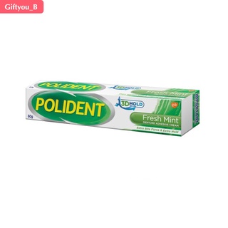 Polident ครีมติดฟันปลอม ช่วยให้ฟันปลอมติดแน่นกระชับเหงือก มี 2 สูตร Flavour Free และ Fresh Mint