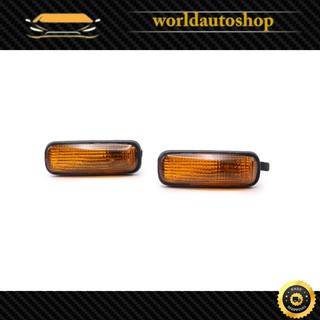 ไฟเลี้ยวข้าง พร้อมหลอดไฟ สีส้มขอบดำ ซ้าย+ขวา 2 ชิ้น Lh+Rh Honda  Civic Sedan CR-V ปี1996 - 2000