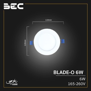 BEC ดาวไลท์ LED  BLADE II-O