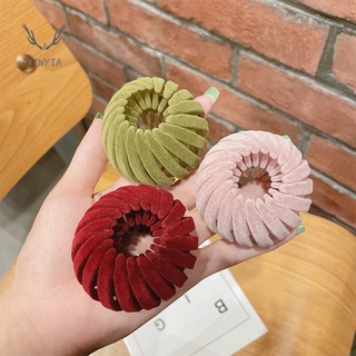 ใหม่ ยางรัดผม กิ๊บหนีบผม แบบมีโครงเหล็ก ผ้ากำมะหยี่ สไตล์เกาหลี สำหรับผู้หญิง เหมาะกับการเกล้าผมหางม้าสูง