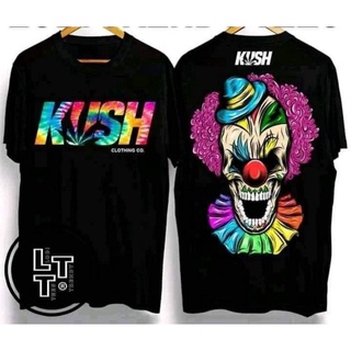 เสื้อยืดสีขาว - พิมพ์ขนาดบุรุษ kush เสื้อยืด/สีด้านหน้าและด้านหลังการออกแบบ3