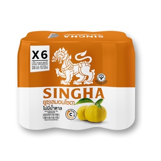 สิงห์ ยูสุเลมอนโซดา บรรจุ 330ml ยกแพ็ค 6กระป๋อง SINGHA YUZU LEMON SODA