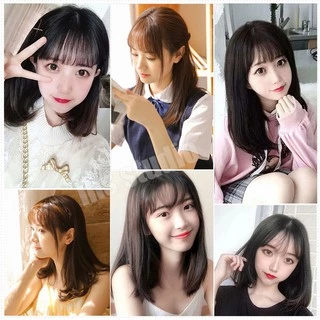 วิกผมสั้นผู้หญิง วิกผมปลอม short shoulder wig