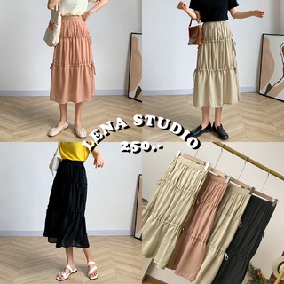 Lena Studio🌷พร้อมส่ง ♡ Chiffon Skirt กระโปรงชีฟองหนา มีซับในอย่างดี