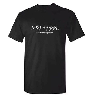 [S-5XL]เสื้อยืดผู้ชายพิมพ์ลาย Drake Equation (Drakes) Astronomy / วิทยาศาสตร์ / โลก / เทพีเชอร์