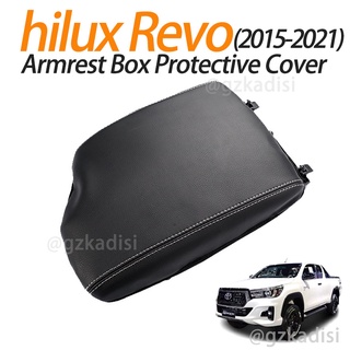 Toyota hilux revo  (2017-2021)ฝาครอบกล่องที่เท้าแขนรถยนต์ ที่เท้าแขนในรถ Armrest Box Protective Cover right hand drive Armrest box protective sleeve Interior Accessories car Interior decoration black Armrest Box Protective Cover