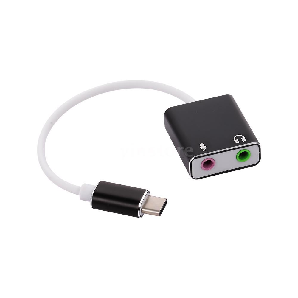 ღღUSB C Type C Type-C External Sound Card Hi-Fi Magic Voice 7.1 CH ...