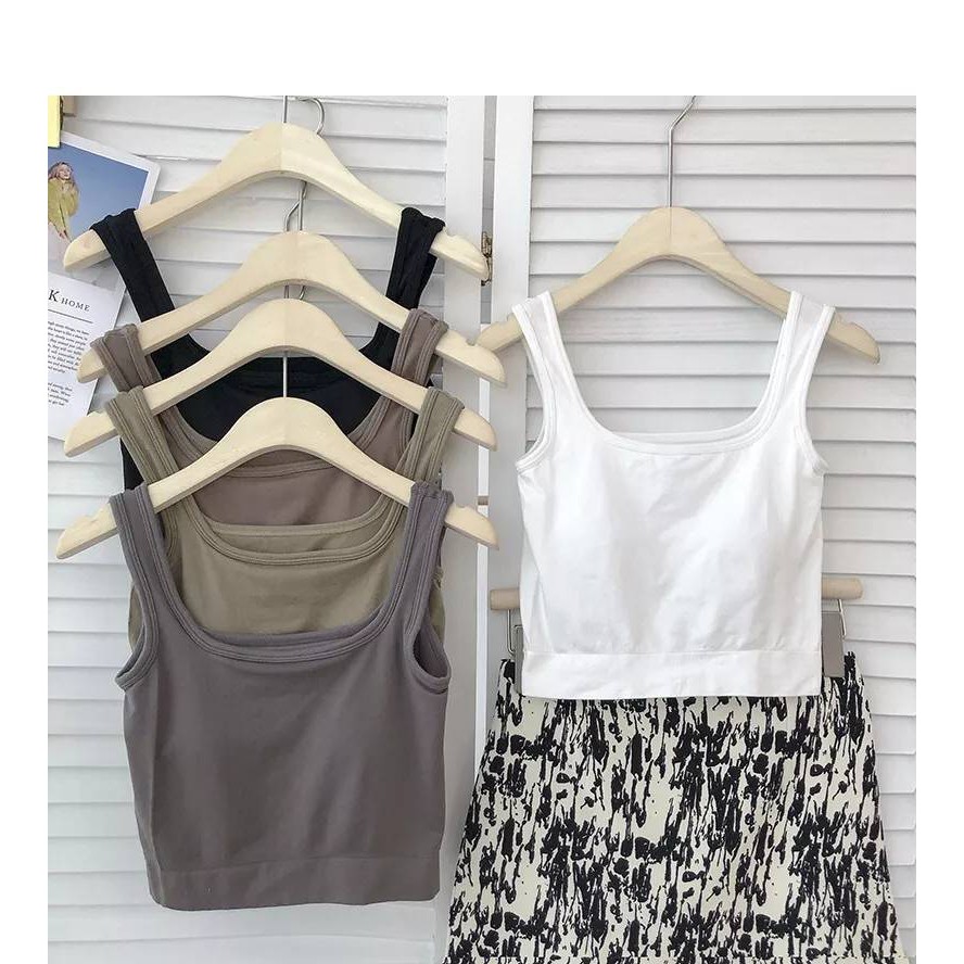 เสื้อกล้ามครอป เสริมฟองน้ำ ใส่สบาย Pretty Bra PB-132