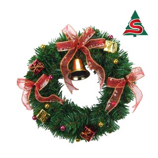 หรีดคริสมาสต์ขนาด10นิ้ว Xmas wreath สำหรับตกแต่งเทศการคริสมาสต์ ปีใหม่