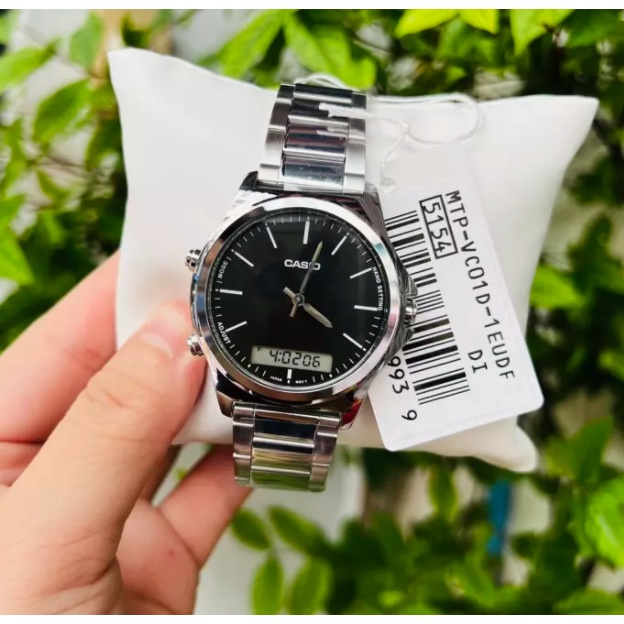 Casio ของแท้ นาฬิกาผู้ชาย สองระบบ เข็มและดิจิตอล MTP-VC01 รุ่น MTP-VC01D, MTP-VC01L/SMILEYTIME