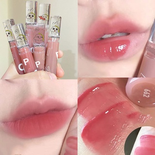 【Toorune same style】CAPPUVINI ลิปกลาส หมอกน้ำ Lip Glaze Matte กันน้ำติดทนนานให้ความชุ่มชื้น กันน้ำติดทนนานให้ความชุ่ม