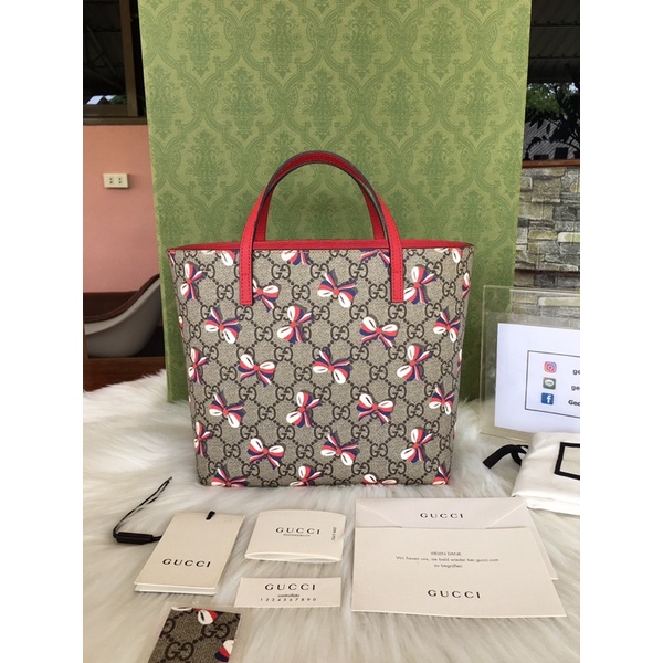 Gucci kid tote ลายลิบบิ้น ❤️❣️❤️