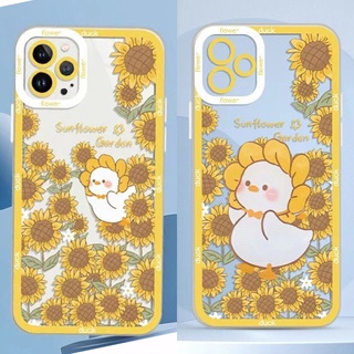 เคสมือถือ แบบนิ่ม ลายดอกทานตะวัน เป็ดน่ารัก สําหรับ VIVO Y53S Y51 Y51A Y31 2021 Y33S Y21S Y21 Y52 Y72 5G Y15S Y15A Y20 Y20i Y12S Y12A Y20s G Y30 Y50 Y30i Y12 Y15 Y17 U10