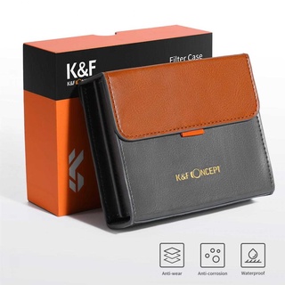 เคสหนัง ใส่ filter K&amp;F FILTER CASE FOR ROUND OR SQUARE ND CPL 100x100MM. รุ่น KF13.106