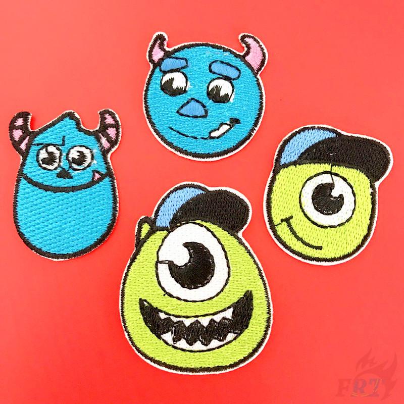 ☸ Disney: Monsters, Inc. / มหาวิทยาลัยมอนสเตอร์ - Mike / Sullivan Iron on Patch ☸ แผ่นแพทช์รีดร้อน ลายการ์ตูนน่ารัก Diy จํานวน 1 ชิ้น