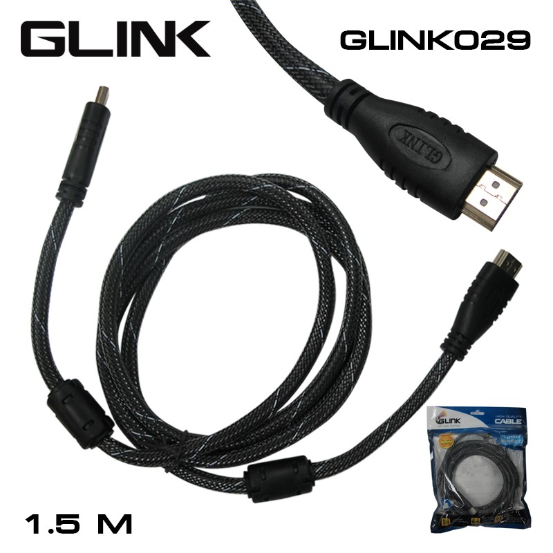 Glink HDTV Cable V1.4 /1.5M/1.8M/3M/5M/10M/GLINK029 สายถัก/HDMI