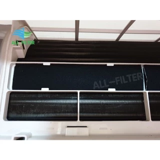 แผ่นฟอกอากาศสำหรับแอร์บ้าน แผ่นดักจับสิ่งแปลกปลอมในอากาศ Air Filter แผ่นกรองอากาศ ฝุ่น และแบคทีเรีย ขนาด 21.5 x 5 ซม.