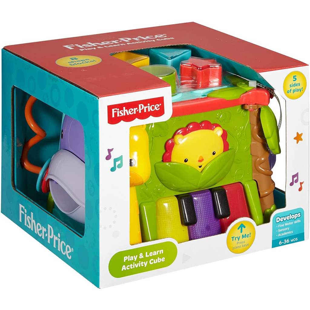 Fisher Price Play & Learn Activity Cube ฟิชเชอร์ไพรซ์ กล่อง ของเล่น เสริมพัฒนาการ DNP32 CH
