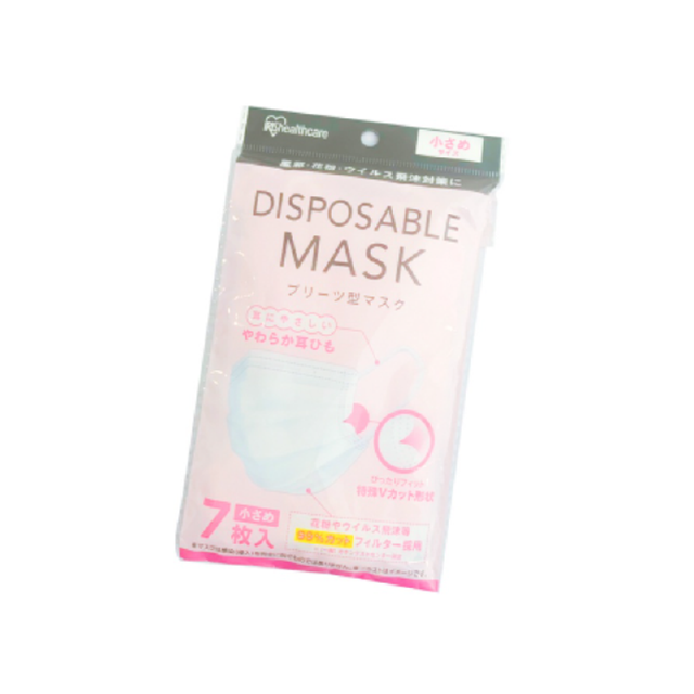 โปรโมชั่น : IRIS Ohyama PLEATED TYPE MASK 20PN-7PS for WOMEN Size 14.5x9 cm หน้ากากอนามัย สำหรับผู้หญิง