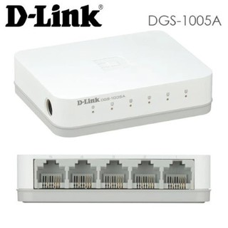 D-Link Fast Ethernet Switch 5 Port 10/1000 Mbps รุ่น DGS-1005A (สีขาว)#786