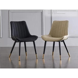 Ergonomic chair เก้าอี้หนังสไตล์นอร์ดิก ห้องอาหาร (สั่งสูงสุด 4 ตัว ต่อ 1 คำสั่งซื้อ)
