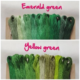 ไหมปักผ้าจัดชุดโทนสี 1ชุด12สี สินค้ามีพร้อมส่ง
