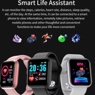 ของแท้ใหม่Smart Watch D20 เหมือน P80 Pro / P70 นาฬิกาอัจฉริยะ สัมผัสได้เต็มจอ รองรับภาษาไทย วัดชีพจร ความดัน นับก้าว