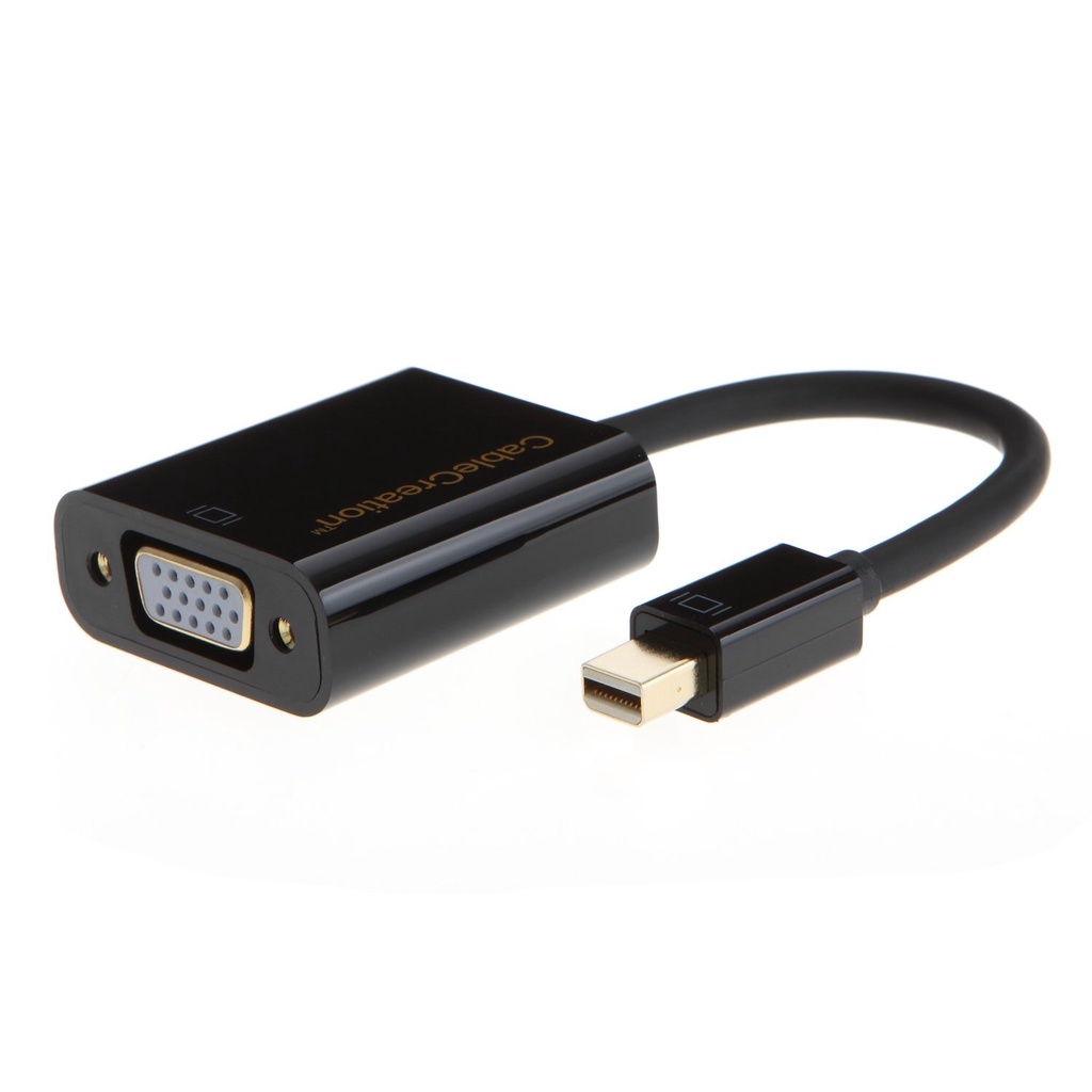 Mini DP เป็น VGA, Mini DisplayPort (Thunderbolt 2) เป็นอะแดปเตอร์ VGA 1080P รองรับ Mackbook Pro/Air,