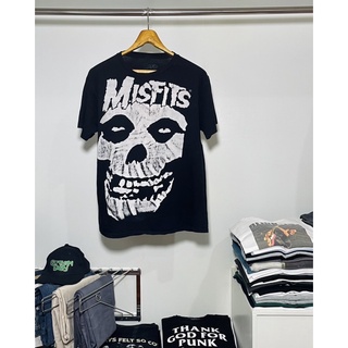 เสื้อยืดผ้าฝ้ายพิมพ์ลายแฟชั่นเสื้อวงมือสอง MISFITS JUMBO PRINT (2016) Size XL มือ2