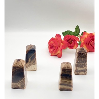 1Pc Natural Chocolate Jasper Tower / Top Quality / Luck Transformation Stone / Home Decoration And Collection Purpose.