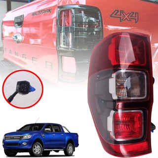 ไฟท้าย ไฟท้ายแต่ง รุ่น ฟอร์ด เรนเจอร์ FORD RANGER T6 WILDTRAK ปี 2012 - 2015 สีแดง รมดำ ถอยแดง