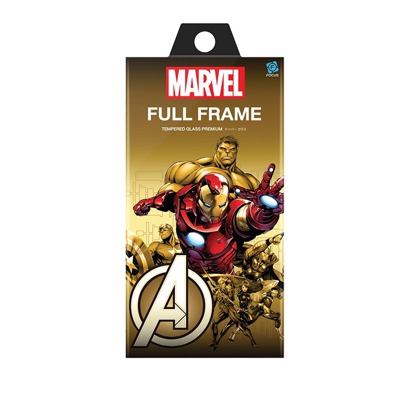 focus ฟิล์มกระจกกันรอยเต็มจอ สกรีนลาย Marvel - Iron man iphone x/xs/xr/XS max