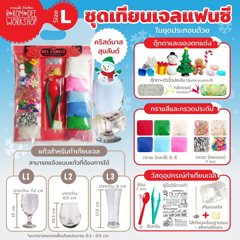 ชุดเทียนเจลคริสต์มาส​