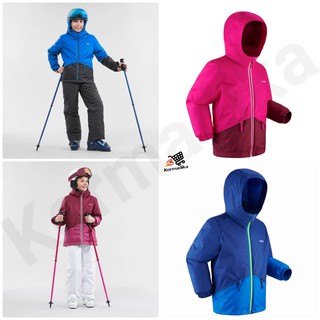 เสื้อแจ็คเก็ต เสื้อกันหนาวเด็ก เสื้อกันหนาว KIDS SKI JACKET 100 เสื้อแจ็คเก็ตเล่นสกี สำหรับเด็กรุ่น 100