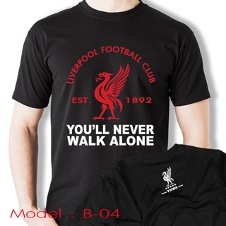 เสื้อยืดแขนสั้น   Classic เสื้อยืด สกรีนลายลิเวอร์พูลสีดำ YNWA- Liverpool YNWA Black T-Shirt