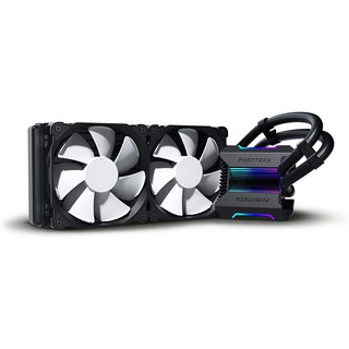 Phanteks Glacier One 240MP D-RGB AIO Liquid CPU Cooler, Infinity Mirror Pump Cap Design, 2X Silent 120mm MP PWM Fans, B